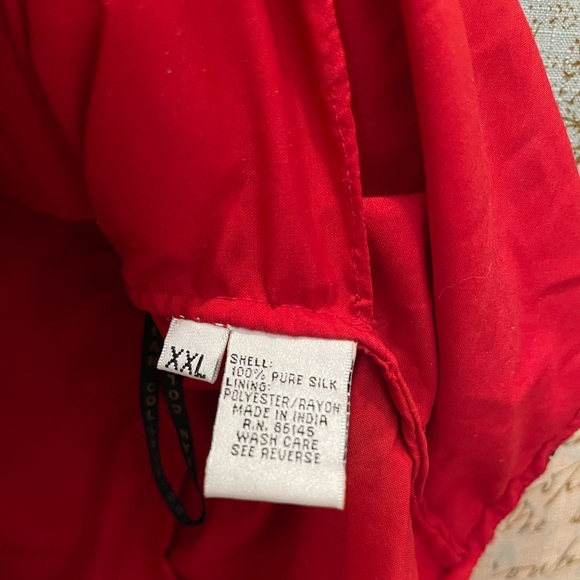 Sean Collection 100 Silk Red Black Heavy Beaded Floral Plus Whimsigoth Fairy XXL - Picture 11 of 13